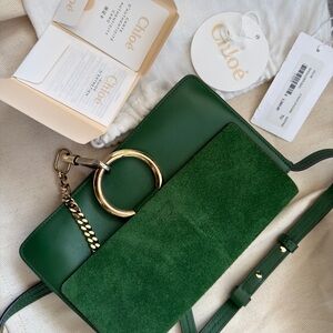 Chloé Small Suede and Calfskin Faye crossbody bag